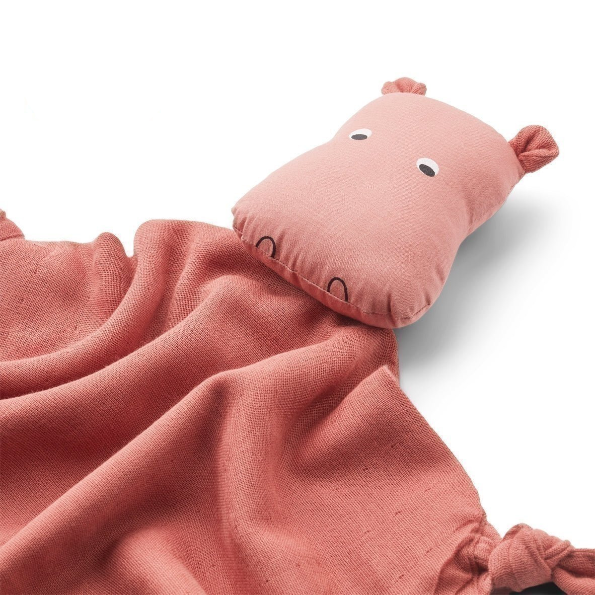 Kuscheltuch 'Agnete', Hippo / dusty raspberry mix - mimiundmax.at