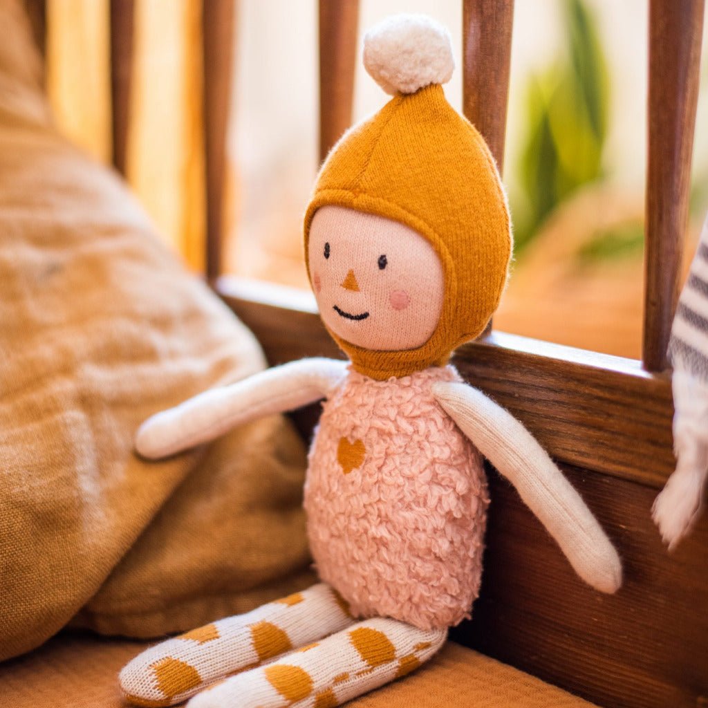 Puppe „Eddy“ und "Elly"aus Bio-Strickmaterial - mimiundmax.at