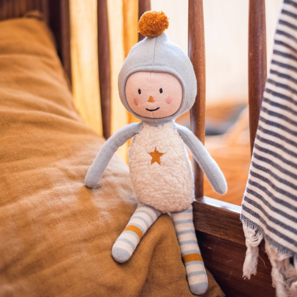 Puppe „Eddy“ und "Elly"aus Bio-Strickmaterial - mimiundmax.at