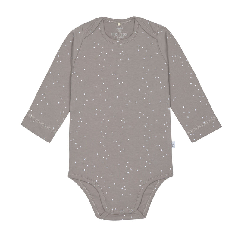 Babybody 'Sprinkle taupe', langarm