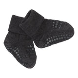 Antirutsch-Socken aus Wolle - Dark Grey Melange - mimiundmax.at
