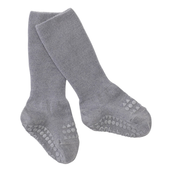 Antirutsch-Socken aus Wolle - Grey Melange - mimiundmax.at