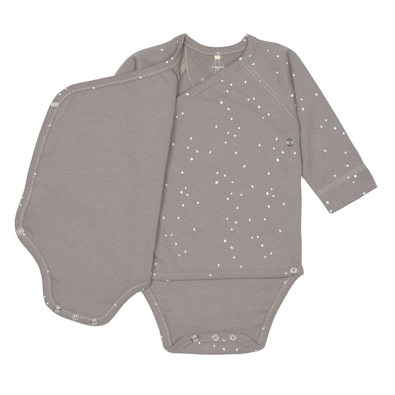 Babybody 'Sprinkle taupe', langarm - mimiundmax.at