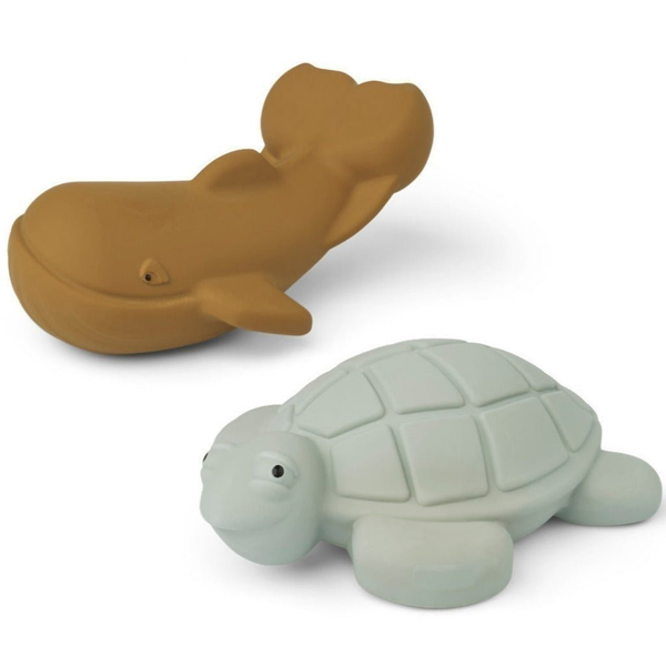 Badespielfiguren "Ned", Dove Blue/Golden Caramel Mix, 2er Pack - mimiundmax.at