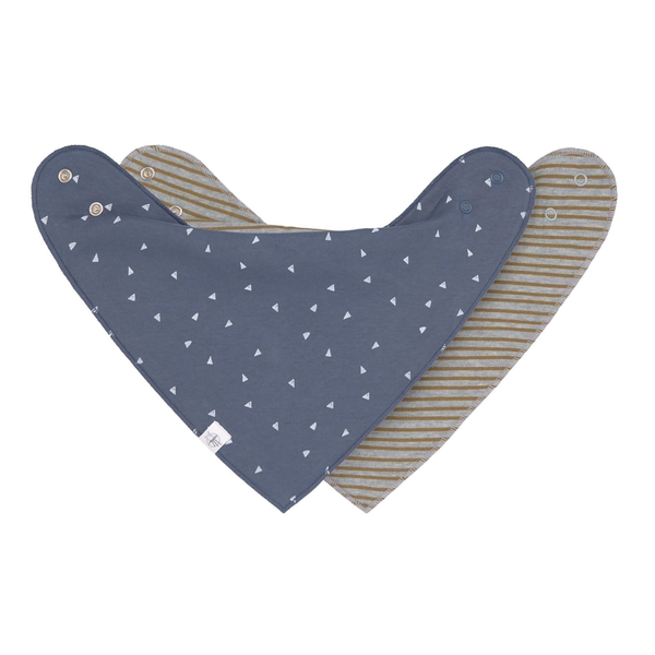 Dreieckstuch (2er Pack), blau/grau/grün - mimiundmax.at