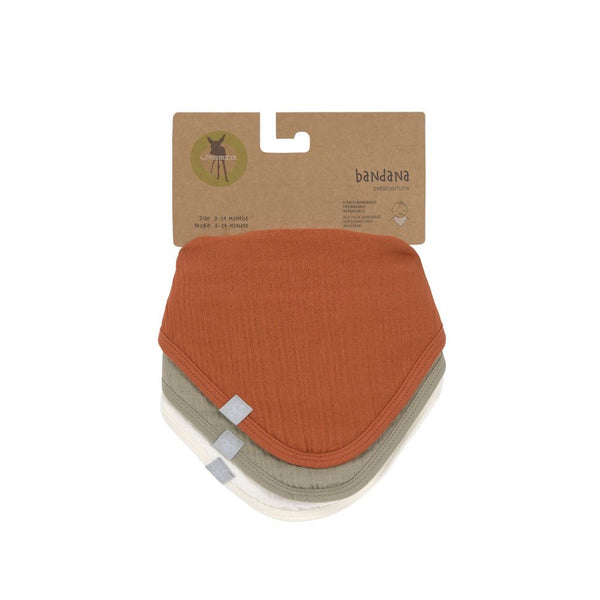 Dreieckstuch (3er Pack), Muslin rust/olive/milky - mimiundmax.at