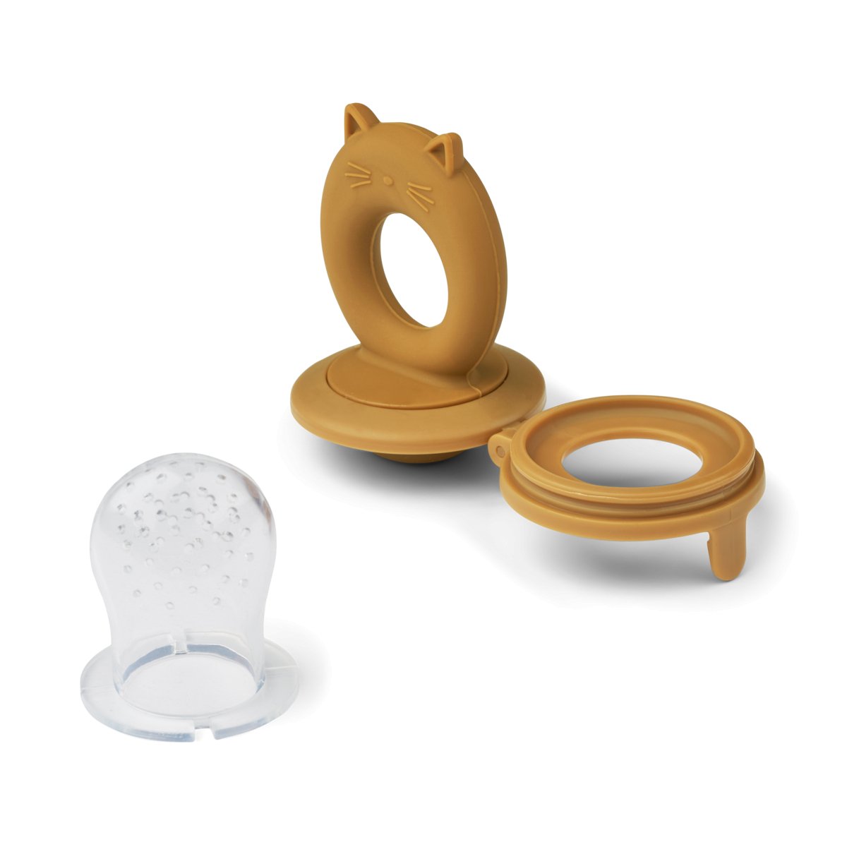 Fruchtschnuller 'Miranda', Sandy / Golden caramel, 2er Pack - mimiundmax.at