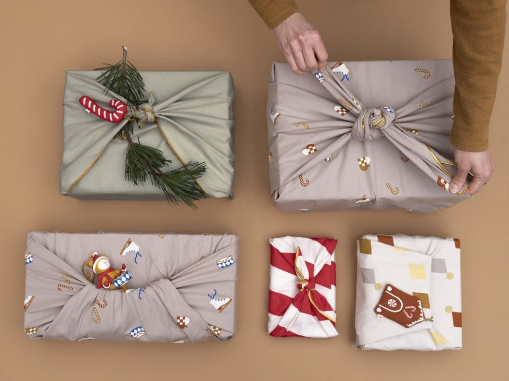Geschenkpapier aus Stoff "Stripe / Nostalgia" 2er Pack - mimiundmax.at