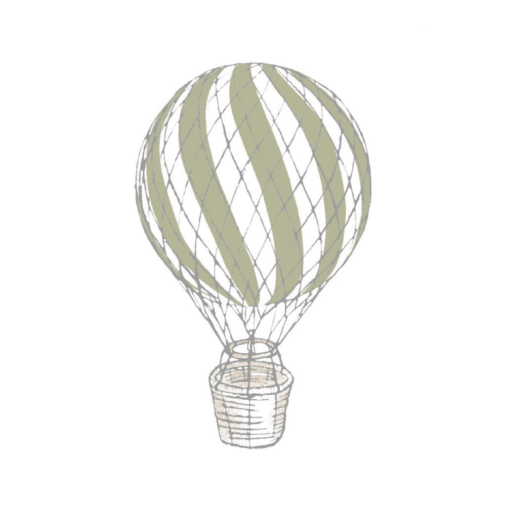 Heißluftballon zum Hängen fürs Kinderzimmer, grün - mimiundmax.at