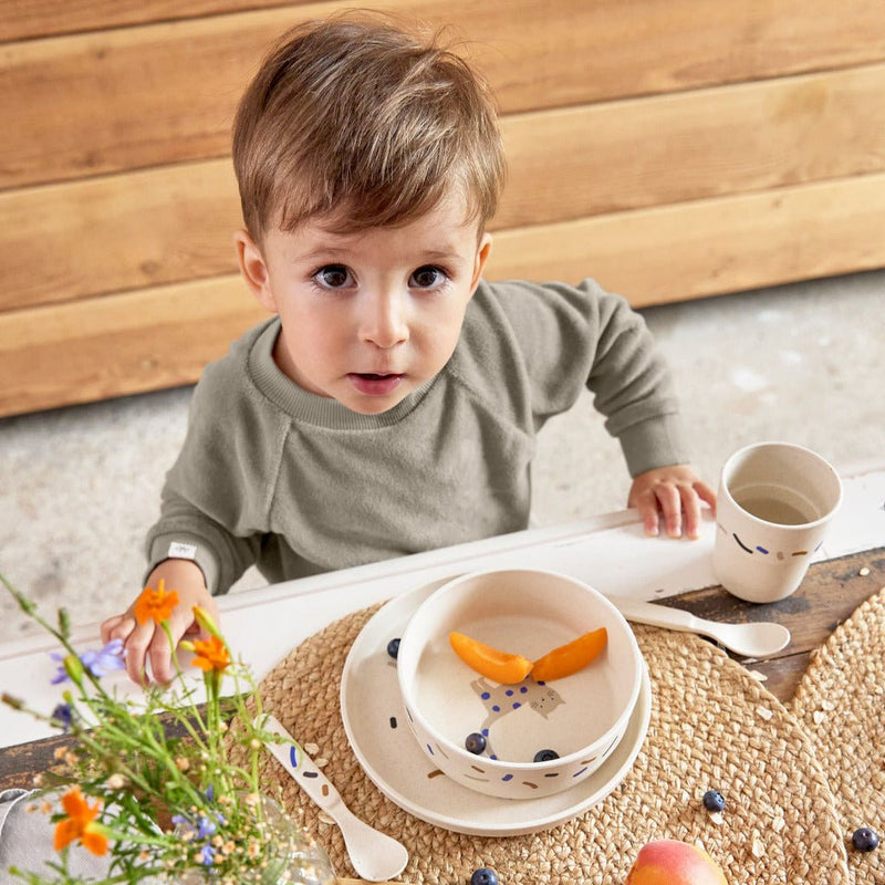 Kindergeschirr Set 'Little Mateys Spicy', Royal Blau - mimiundmax.at