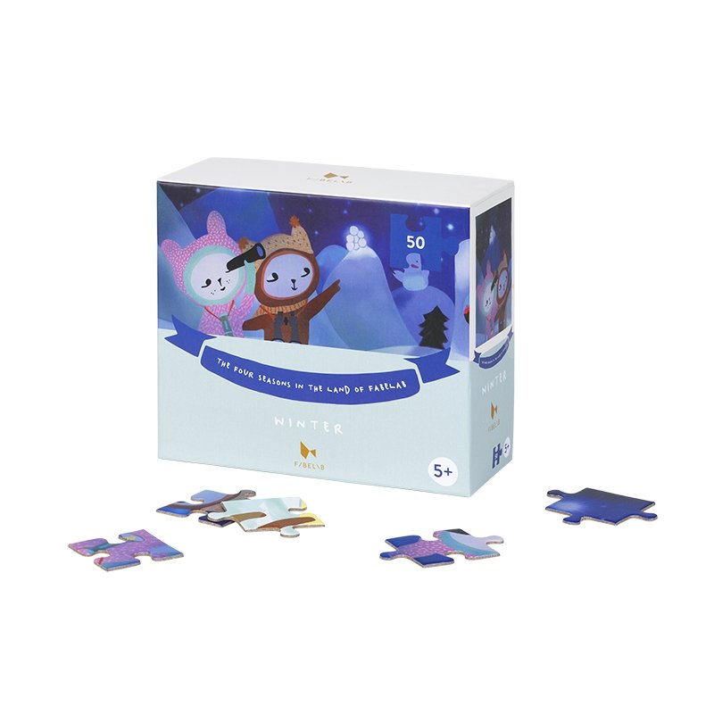 Kinderpuzzle „The Four Seasons in the Land of Fabelab - Winter“ - mimiundmax.at