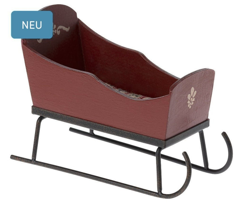 Kleiner Schlitten, Maus - Rot - mimiundmax.at