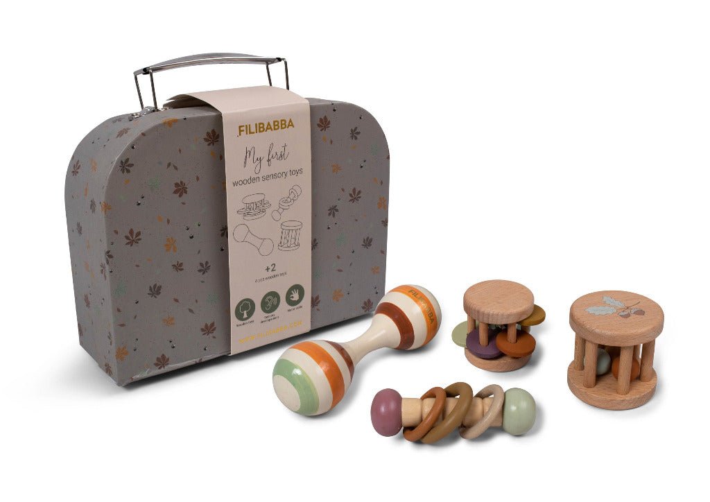 Koffer mit sensorischem Aktivitätsspielzeug - mimiundmax.at