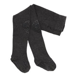 Krabbelstrumpfhose mit Gumminoppen - Dark Grey Melange - mimiundmax.at