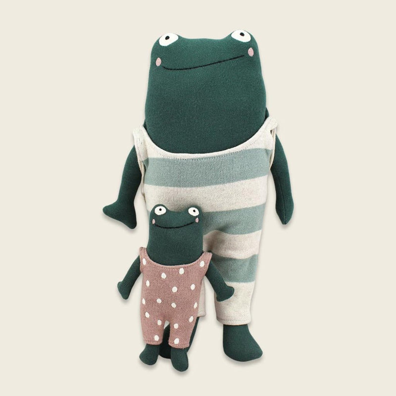 Kuscheltier 'Janne', Frosch mit Baby - mimiundmax.at