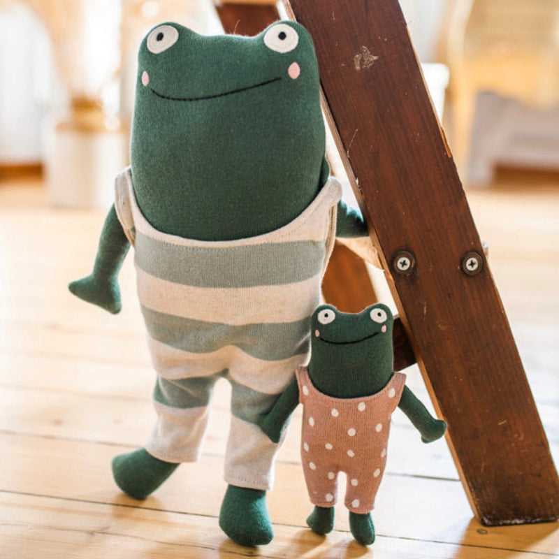 Kuscheltier 'Janne', Frosch mit Baby - mimiundmax.at