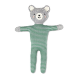 Kuscheltier 'Little Baby Bear', grau mit Streifen mint/puderblau - mimiundmax.at