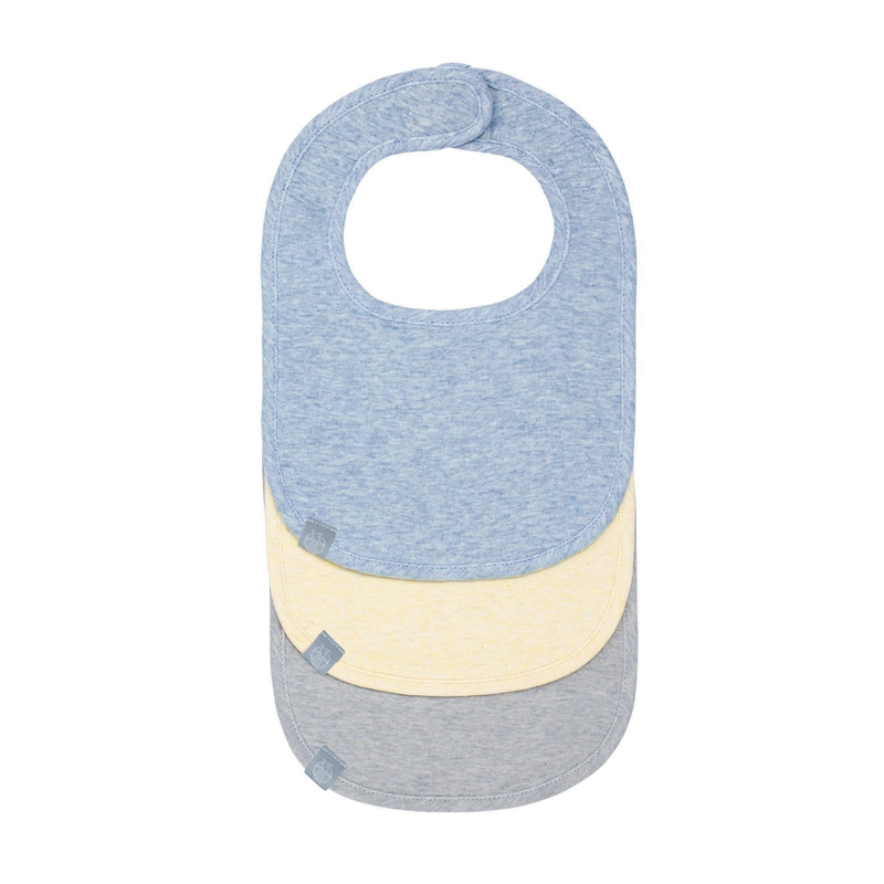 Lätzchen 'Bib Newborn', blau/gelb/grau - mimiundmax.at