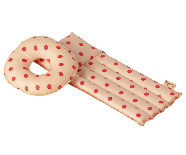 Luftmatratze, Maus - Pünktchen rot - mimiundmax.at