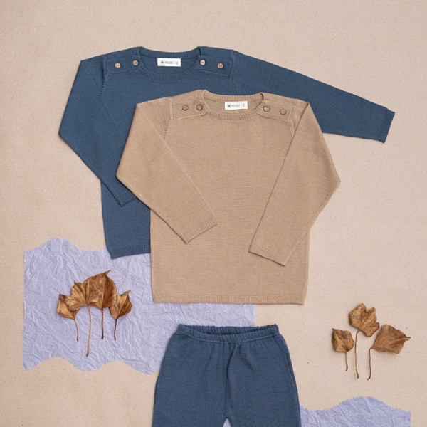 Merinopullover 'Carey', blau - mimiundmax.at