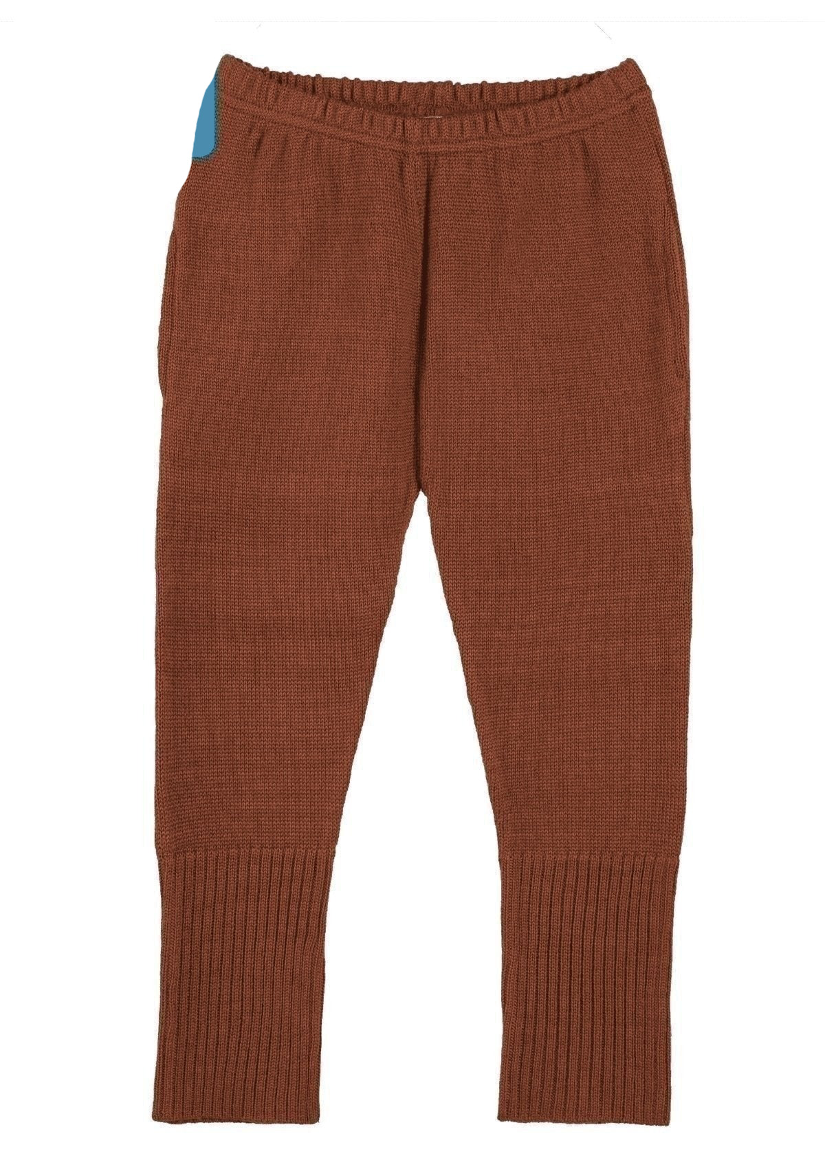 Merinostrickhose 'Mani', Terra rust - Sun ocker - mimiundmax.at