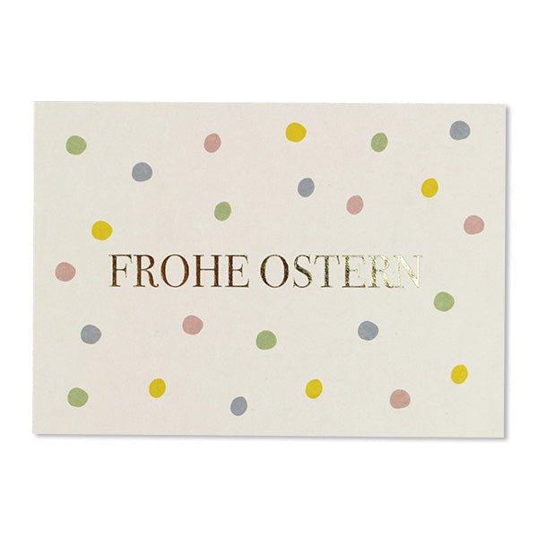 Postkarte "Frohe Ostern" mit Punkten - mimiundmax.at