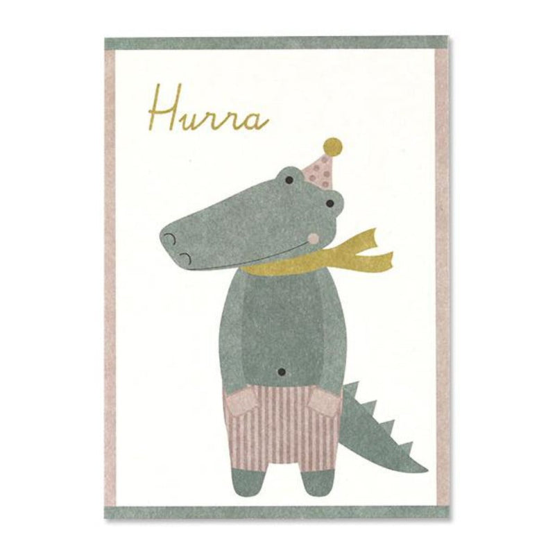 Postkarte Krokodil "Hurra" - mimiundmax.at