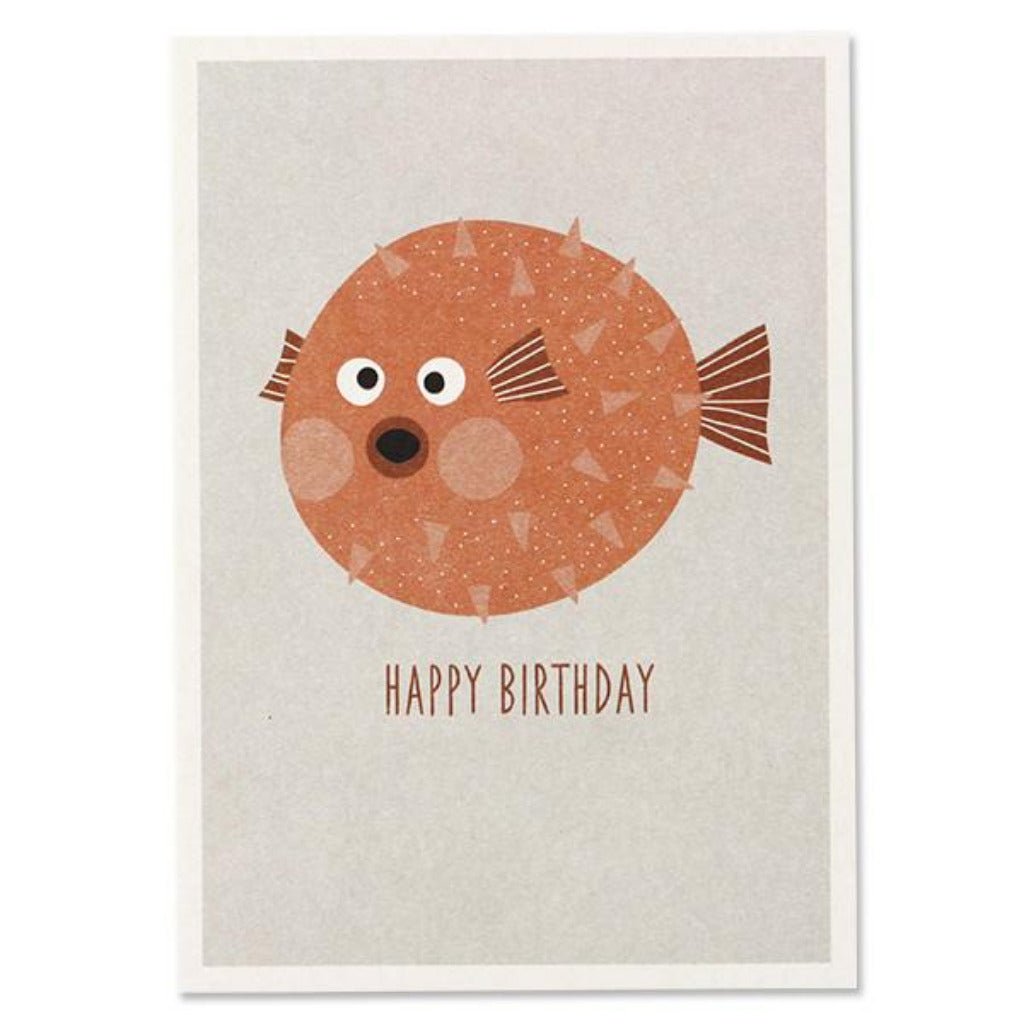Postkarte Kugelfisch "Happy Birthday" - mimiundmax.at