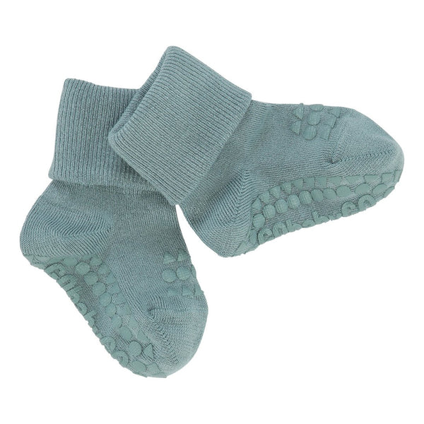 Rutschfeste Socken aus Bambus - graublau - mimiundmax.at
