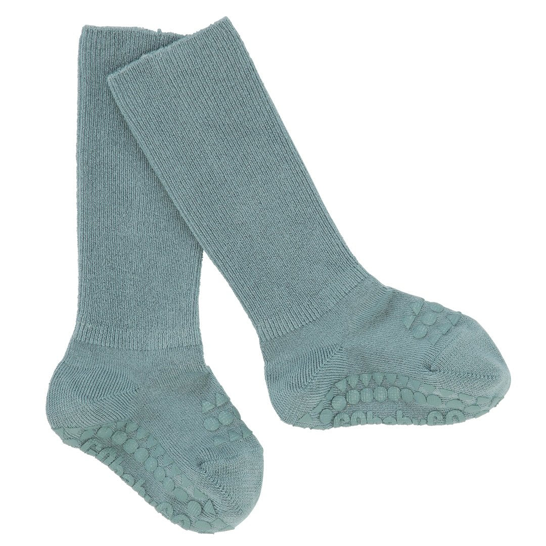 Rutschfeste Socken aus Bambus - graublau - mimiundmax.at