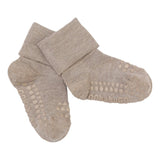 Rutschfeste Socken aus Bambus - Sand - mimiundmax.at