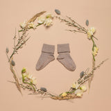 Rutschfeste Socken aus Bambus - Sand - mimiundmax.at