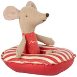 Schlauchboot, Kleine Maus - Rot gestreift - mimiundmax.at