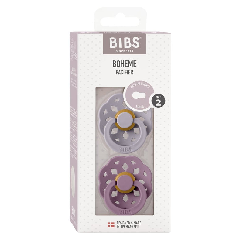 Schnuller 'Boheme', Fossil Grey/Mauve 2er Pack - mimiundmax.at