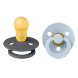 Schnuller 'Colour', Baby blue/Iron 2er Pack - mimiundmax.at