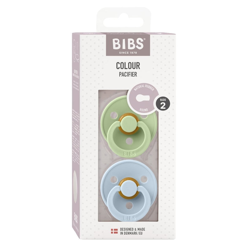 Schnuller 'Colour', Baby Blue/Pistachio 2er Pack - mimiundmax.at