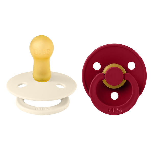 Schnuller 'Colour', Ivory/Ruby 2er Pack - mimiundmax.at