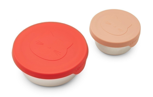 Snackbox 'Fiby Cat', 2er-Set, Red/Tuscany Mix - mimiundmax.at