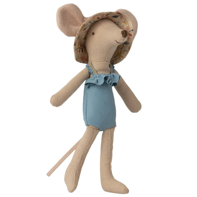 Stoffpuppe "Mama Maus" mit Strandhaus - mimiundmax.at
