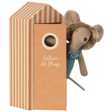 Stoffpuppe "Mama Maus" mit Strandhaus - mimiundmax.at