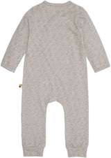 Strampler mit Lochmuster, silver - mimiundmax.at