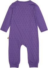 Strampler mit Lochmuster, violet - mimiundmax.at