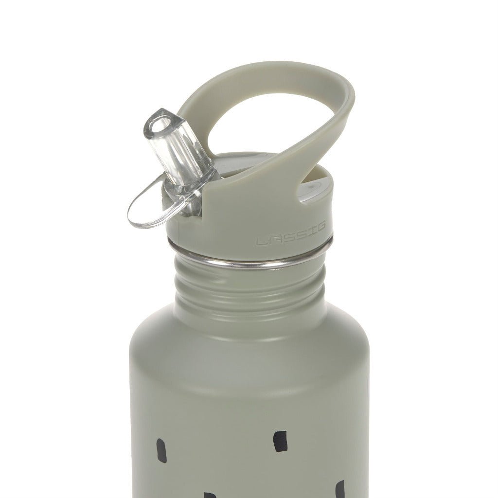 Trinkflasche 'Happy Prints', olive 500ml - mimiundmax.at