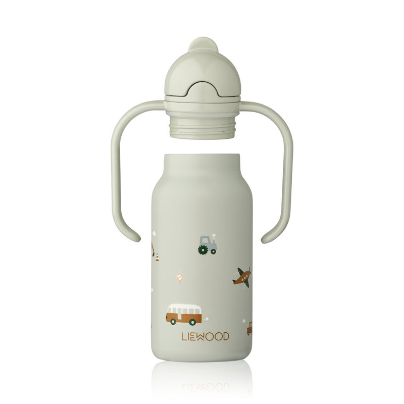 Trinkflasche 'Kimmie', Vehicles/Dove blue, 250ml - mimiundmax.at