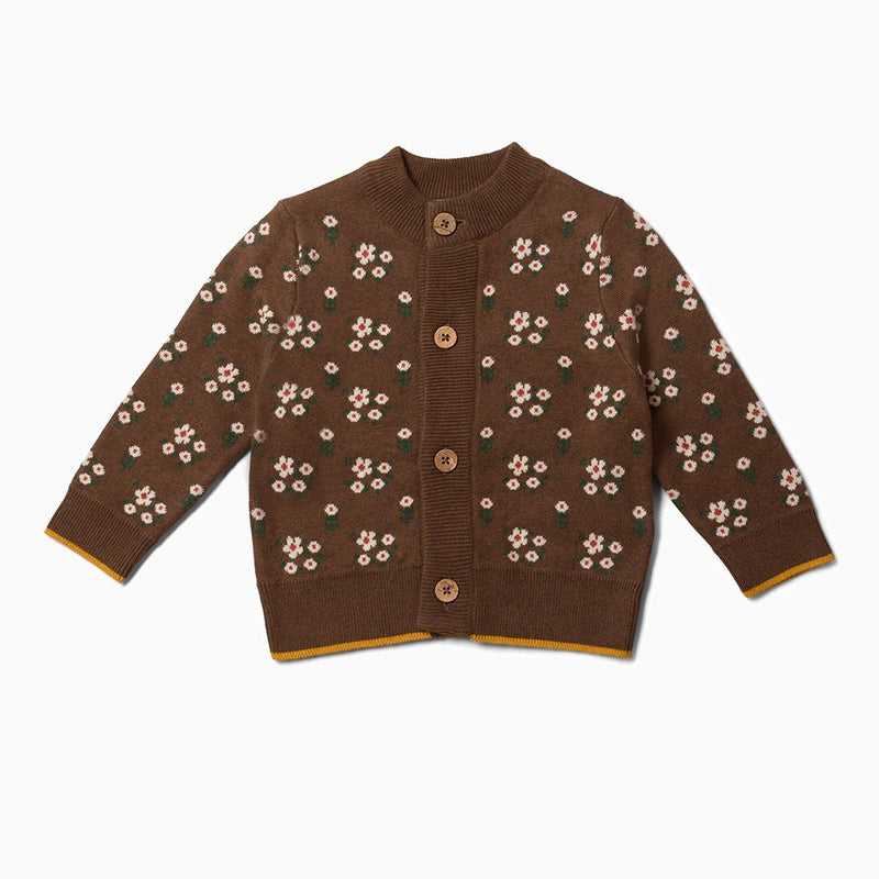 Warme Strickweste "From one to another Autumn Flowers" - mimiundmax.at
