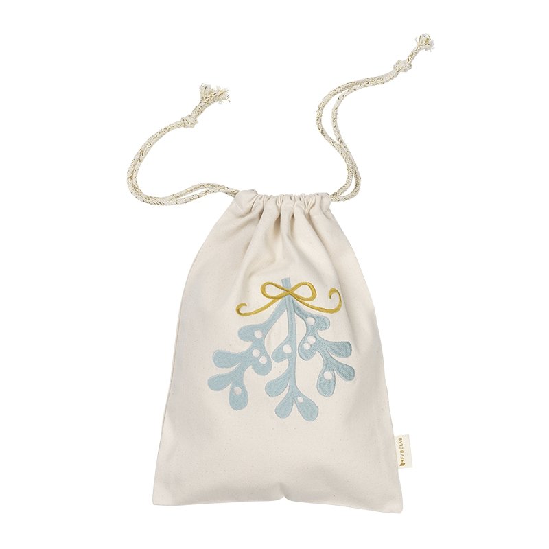 Weihnachtsgeschenksack "Mistletoe Natural" - mimiundmax.at