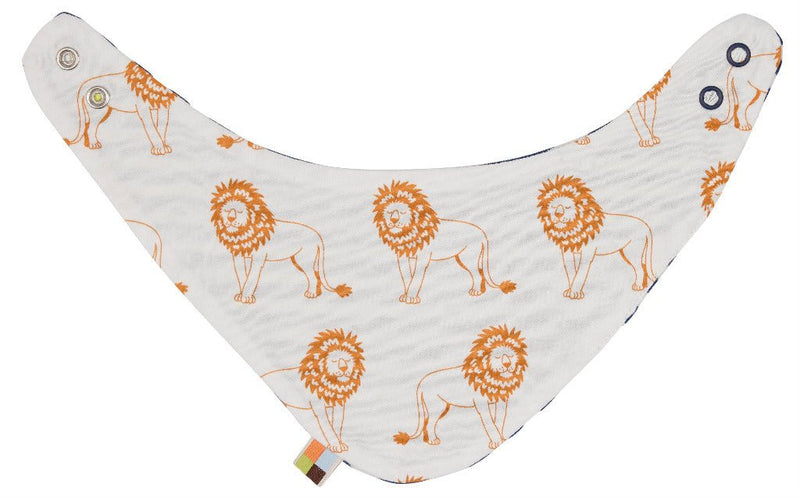 Wendehalstuch 'Ultramarin', innen Löwe orange - mimiundmax.at