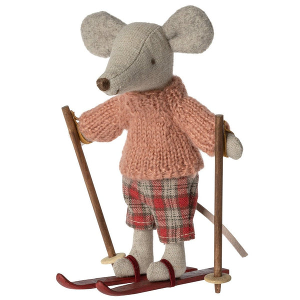 Wintermaus mit Ski, Grosse Schwester - mimiundmax.at